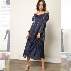 LINE & DOT Donna dress in metallic navy